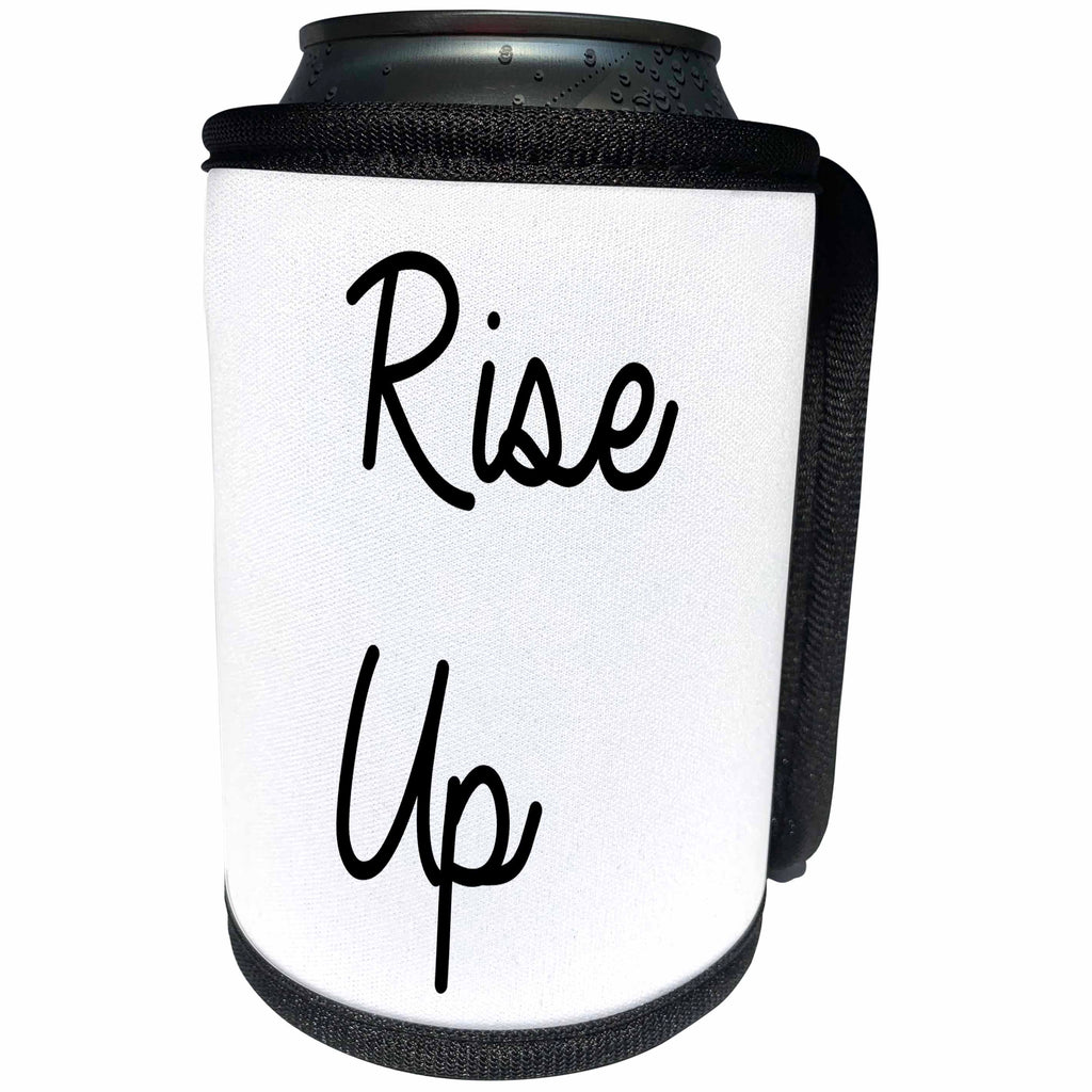 3dRose Tory Anne Collections Quotes - Rise Up - Can Cooler Bottle Wrap (cc_288604)