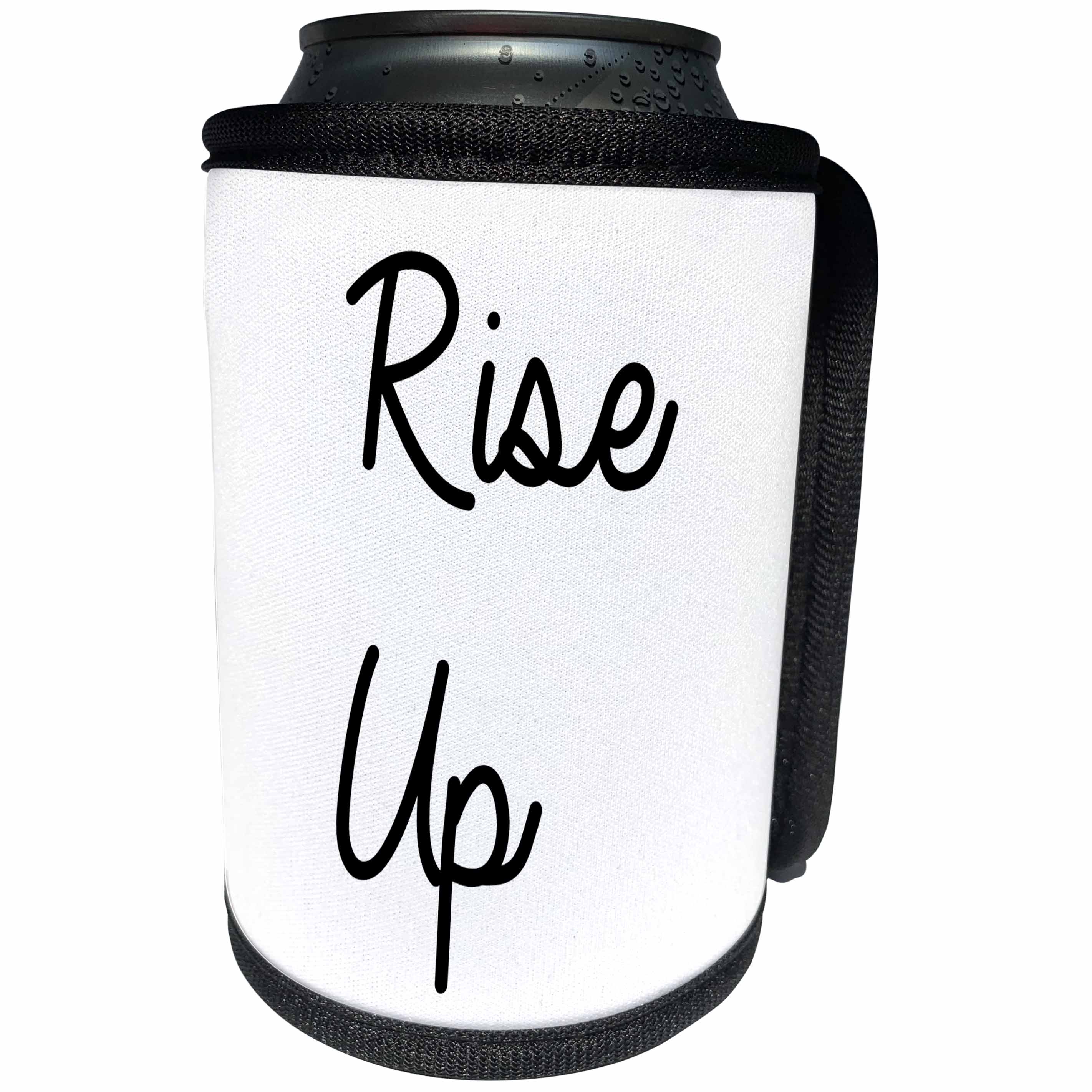 3dRose Tory Anne Collections Quotes - Rise Up - Can Cooler Bottle Wrap (cc_288604)