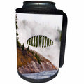 3dRose Jos Fauxtographee- Yellowstone Geyser - Yellowstone written atop a geyser in the park - Can Cooler Bottle Wrap (cc_288618)