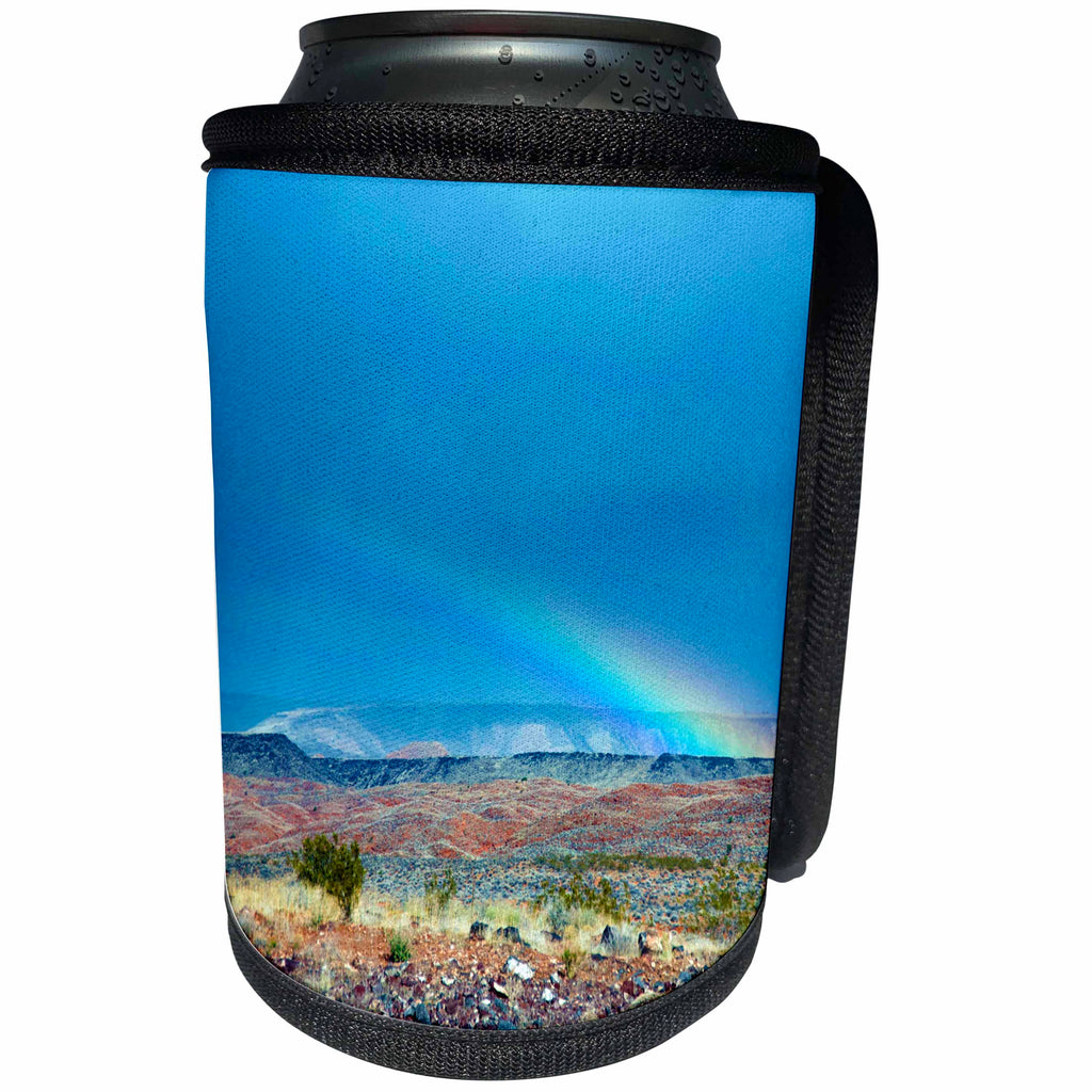 3dRose Jos Fauxtographee- Rainbow - A beautiful rainbow in Southern Utah - Can Cooler Bottle Wrap (cc_288632)