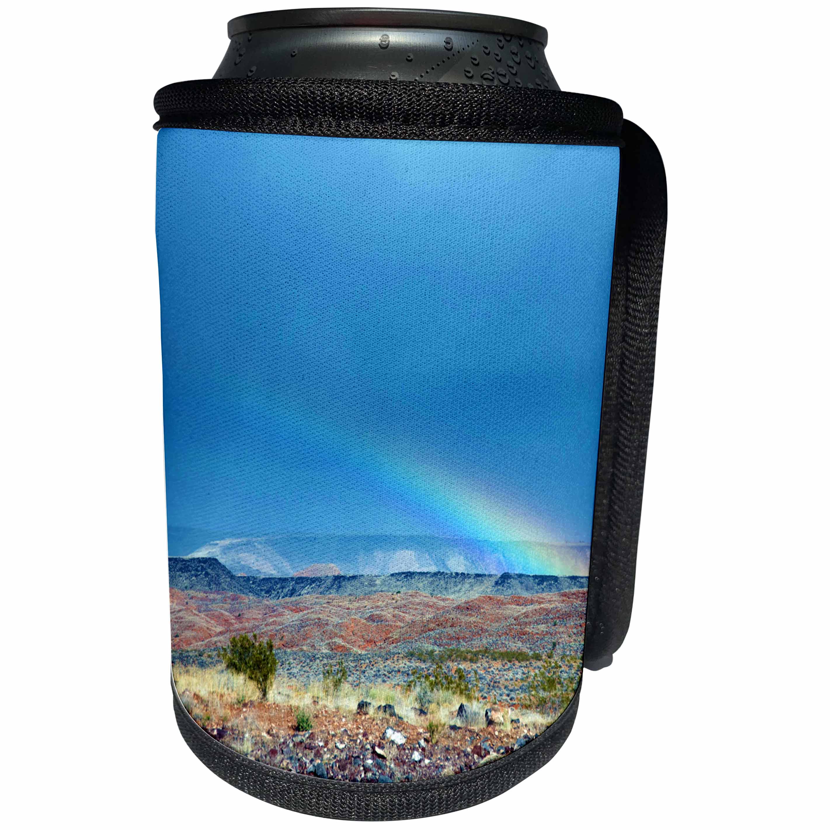 3dRose Jos Fauxtographee- Rainbow - A beautiful rainbow in Southern Utah - Can Cooler Bottle Wrap (cc_288632)