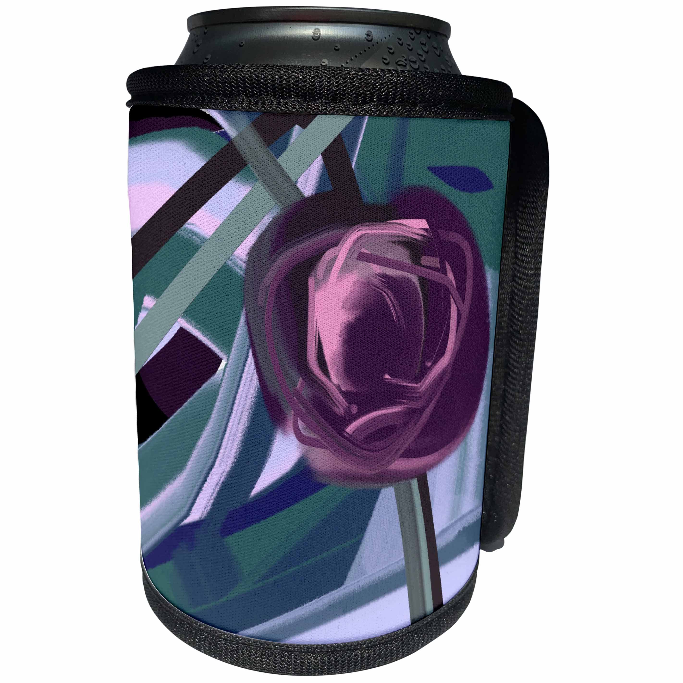 3dRose Lasha Beraia - Flowers - Wine-Color Rose Bud - Can Cooler Bottle Wrap (cc_288702)