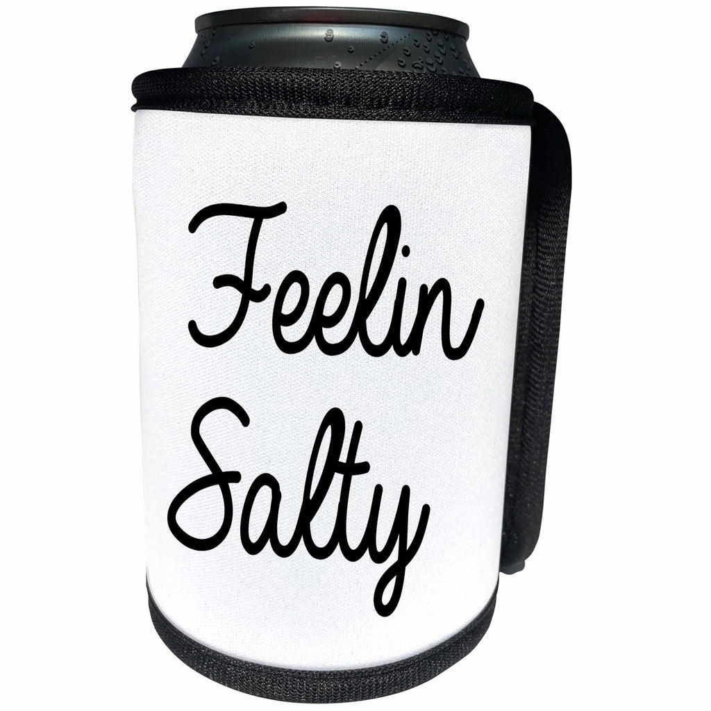 3dRose Tory Anne Collections Quotes - Feeling Salty - Can Cooler Bottle Wrap (cc_288758)