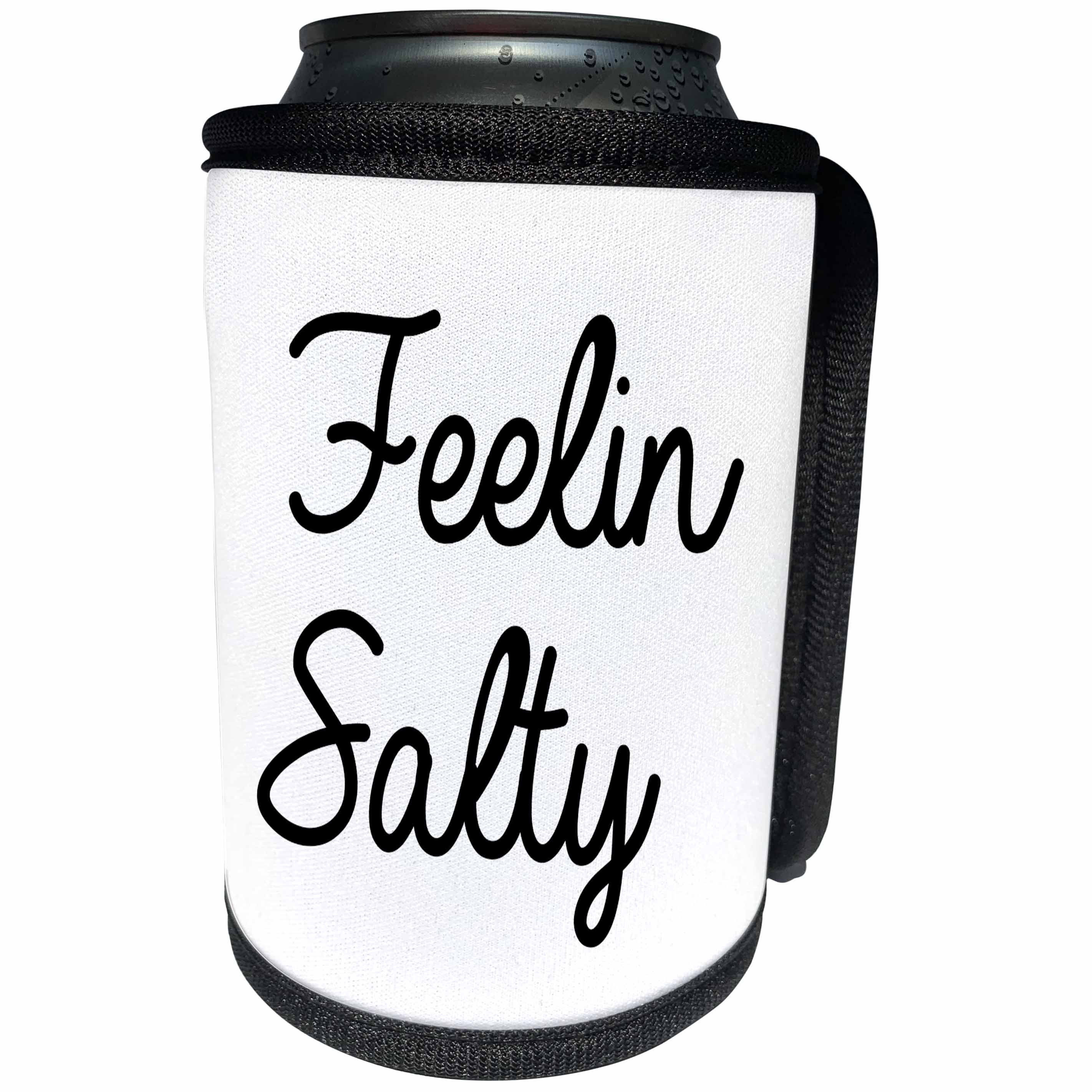3dRose Tory Anne Collections Quotes - Feeling Salty - Can Cooler Bottle Wrap (cc_288758)