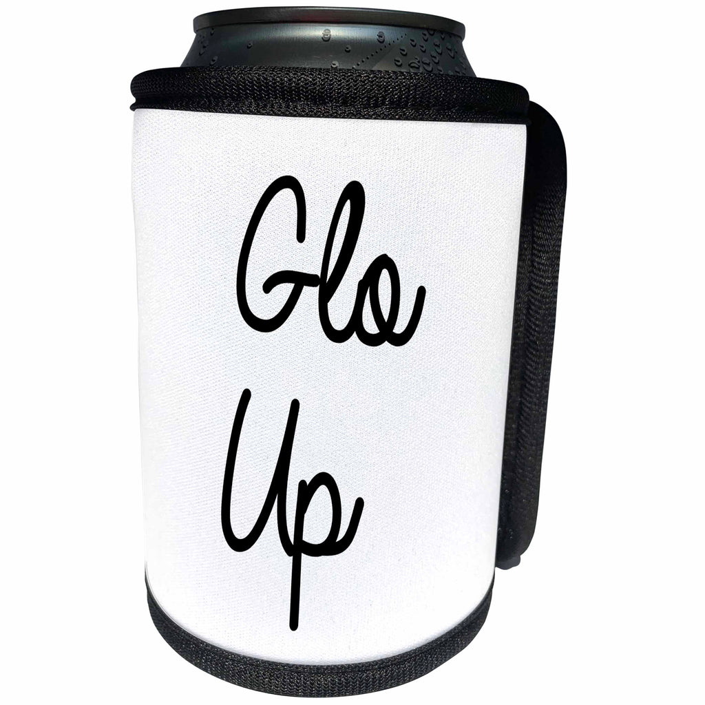 3dRose Tory Anne Collections Quotes - Glo Up - Can Cooler Bottle Wrap (cc_288760)