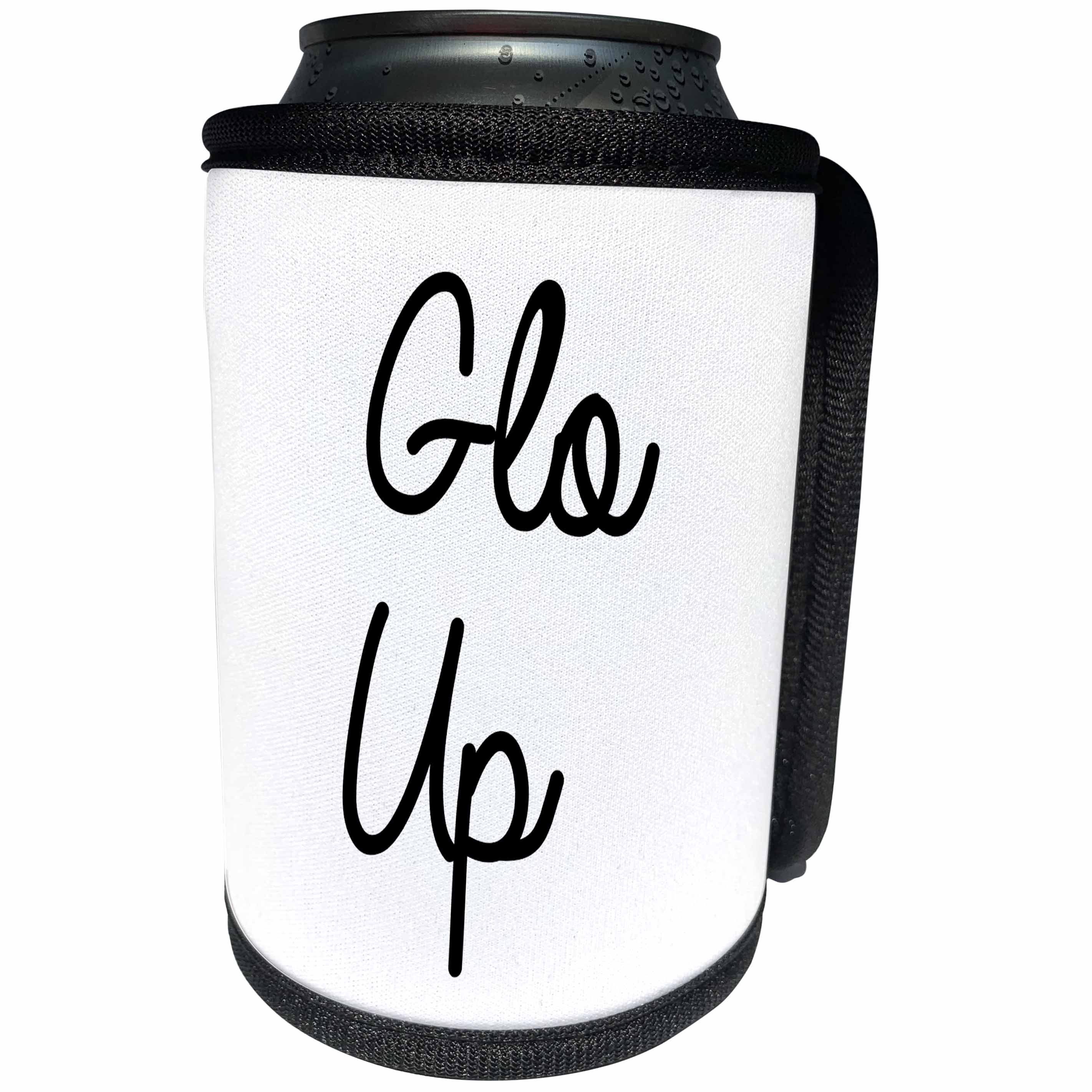3dRose Tory Anne Collections Quotes - Glo Up - Can Cooler Bottle Wrap (cc_288760)