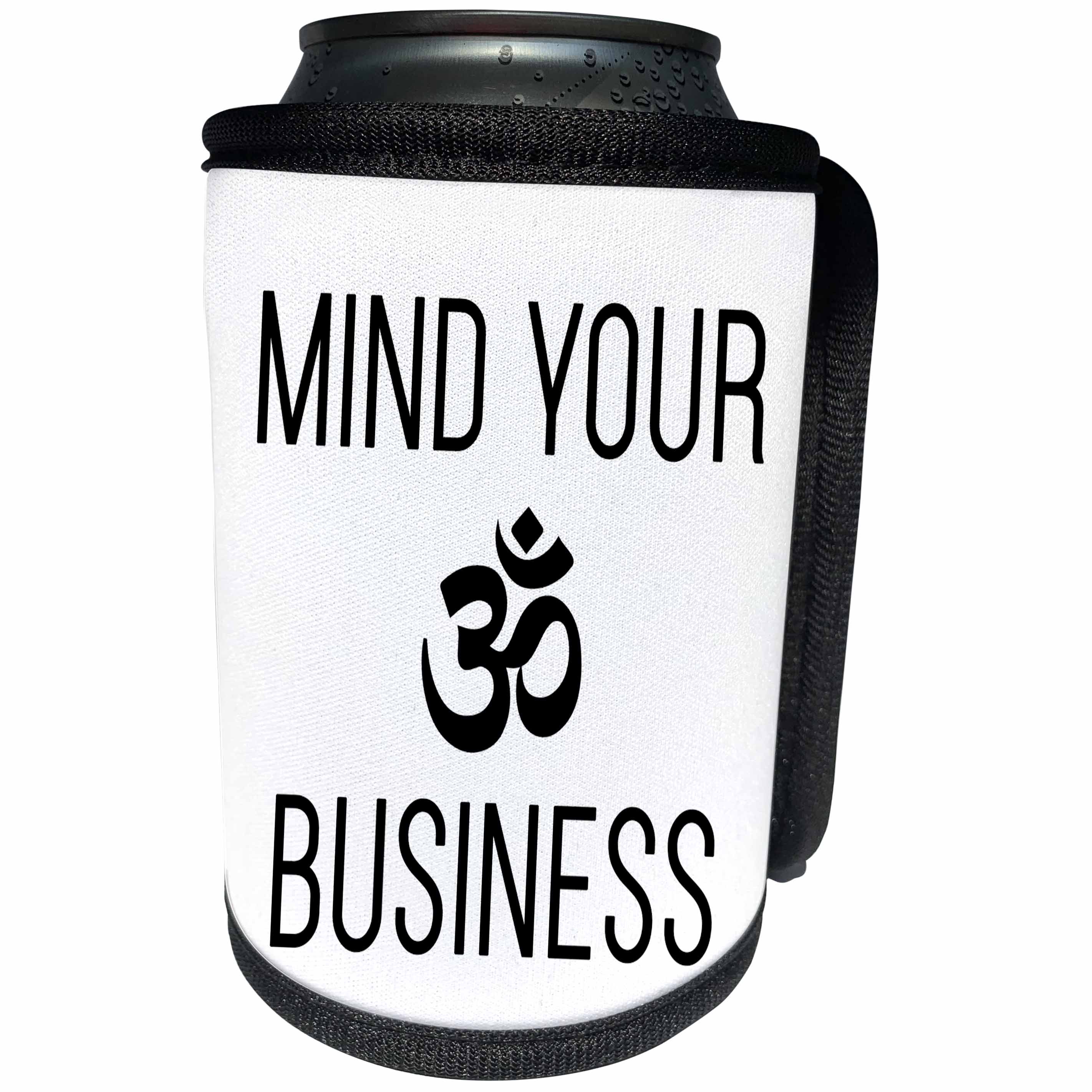 3dRose Tory Anne Collections Quotes - Mind Your Om Business - Can Cooler Bottle Wrap (cc_288766)