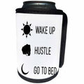 3dRose Tory Anne Collections Quotes - Wake Up Hustle Go To Bed - Can Cooler Bottle Wrap (cc_288772)
