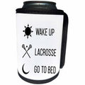 3dRose Tory Anne Collections Quotes - Wake Up Lacrosse Go To Bed - Can Cooler Bottle Wrap (cc_288778)