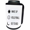 3dRose Tory Anne Collections Quotes - Wake Up Volleyball Go to Bed - Can Cooler Bottle Wrap (cc_288782)