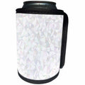 3dRose David Zydd - Triangle Backgrounds - White irregular triangle mosaic design - Can Cooler Bottle Wrap (cc_289060)