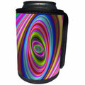 3dRose David Zydd - Colorful Abstract Designs - Colorful Hypnosis - abstract colorful ellipse design - Can Cooler Bottle Wrap (cc_289097)