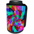 3dRose David Zydd - Floral Designs - Happy Fractal Flower - abstract spiral design - Can Cooler Bottle Wrap (cc_289121)