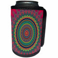 3dRose David Zydd - Floral Mandalas - Psychedelic Hippie Mandala - abstract bohemian design - Can Cooler Bottle Wrap (cc_289132)