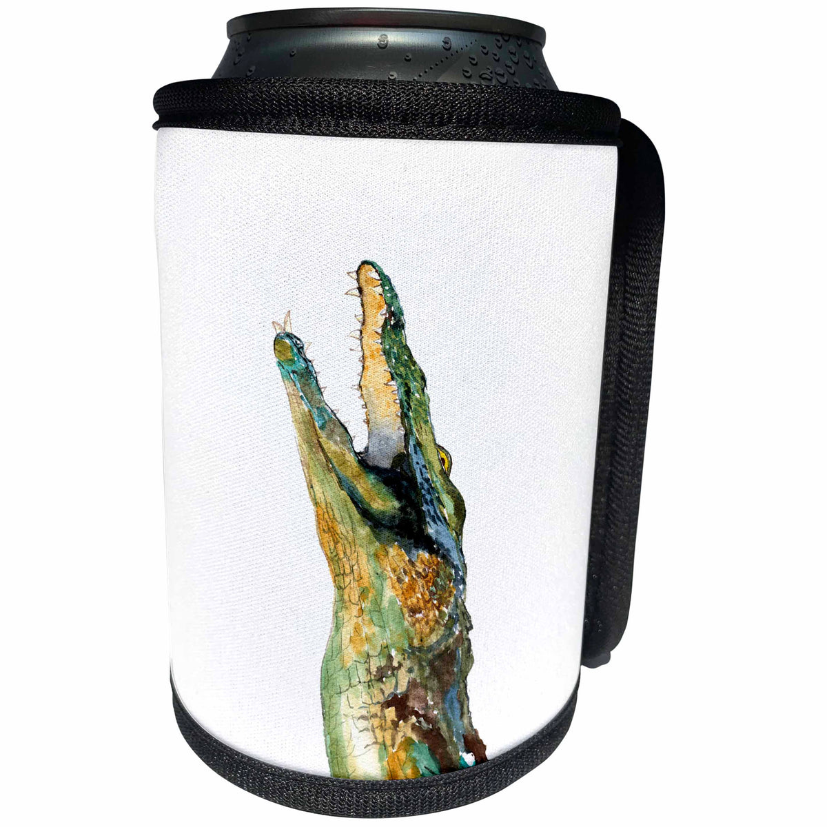 3dRose Artbynikirjariwala - Crocodile - Animal - Animal illustration - Can Cooler Bottle Wrap (cc_289182)