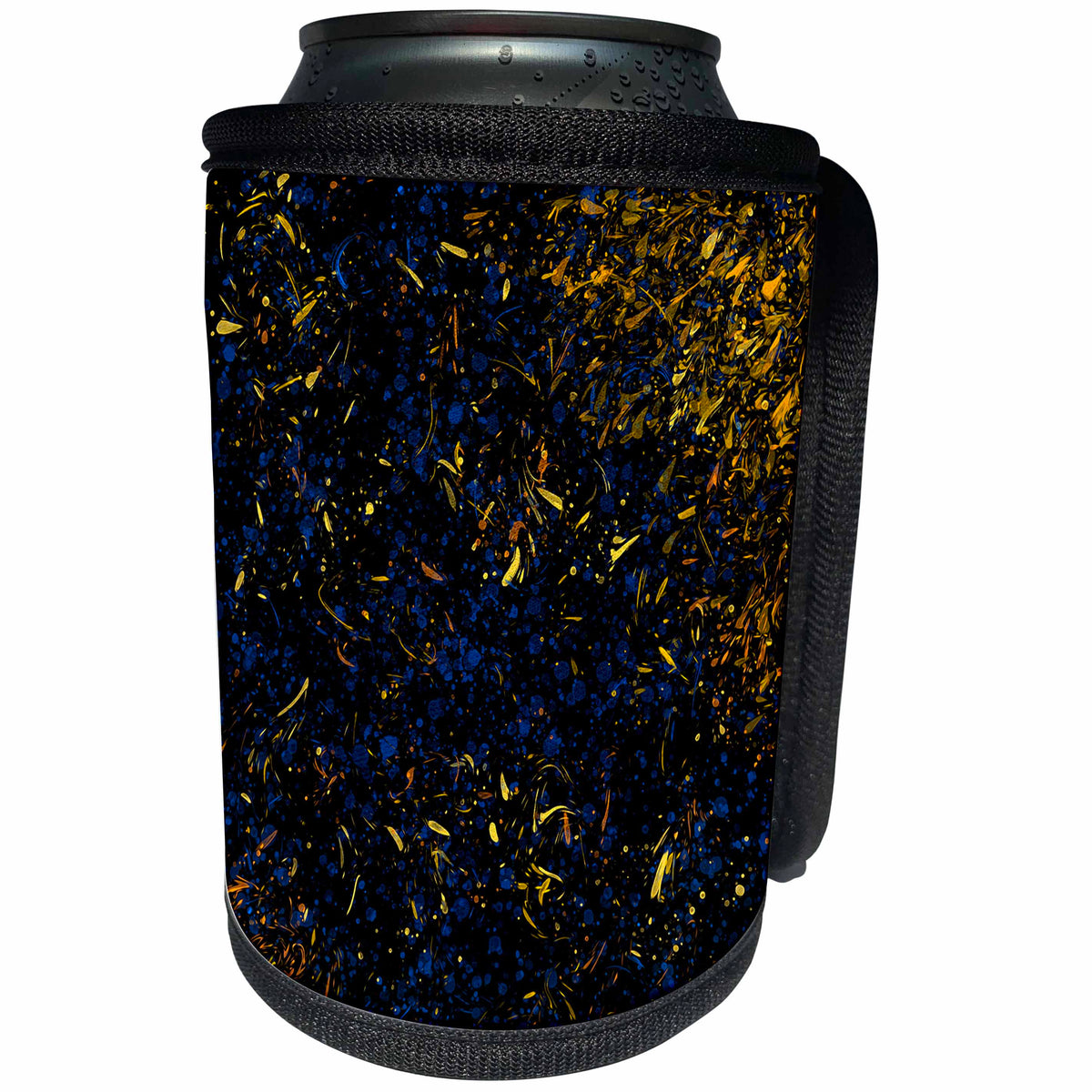 3dRose Digital Art by Brandi - Feeling Pollock - Abstract inspired by Jackson Pollock - Can Cooler Bottle Wrap (cc_289209)