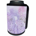 3dRose Andrea Haase Art Illustration - Watercolor Painting With Silvery Sparkles - Can Cooler Bottle Wrap (cc_289382)