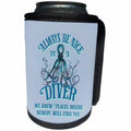 3dRose Andrea Haase Inspirational Typography - Octopus With Funny Scuba Diver Quote - Can Cooler Bottle Wrap (cc_289408)