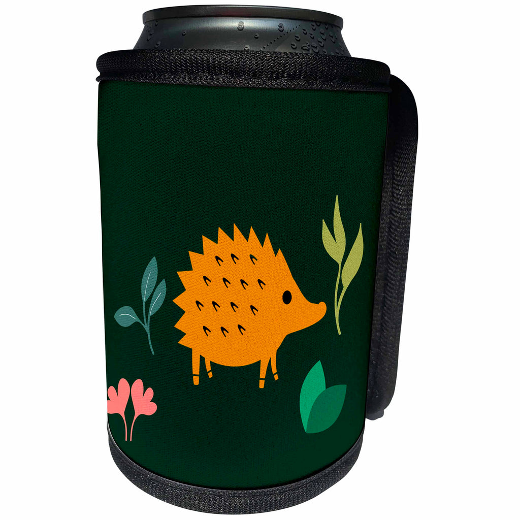 3dRose Amar Singha Art - Animal - A Cute Porcupine In The Forest - Can Cooler Bottle Wrap (cc_289494)