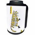 3dRose Daniela Spoto- Animals - Cat In Love With A Little Bird - Can Cooler Bottle Wrap (cc_289556)