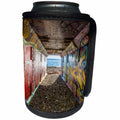 3dRose Elysium Photography - Landscape - Graffiti on rail tunnel, 1001 Steps, Surrey, British Columbia - Can Cooler Bottle Wrap (cc_289564)