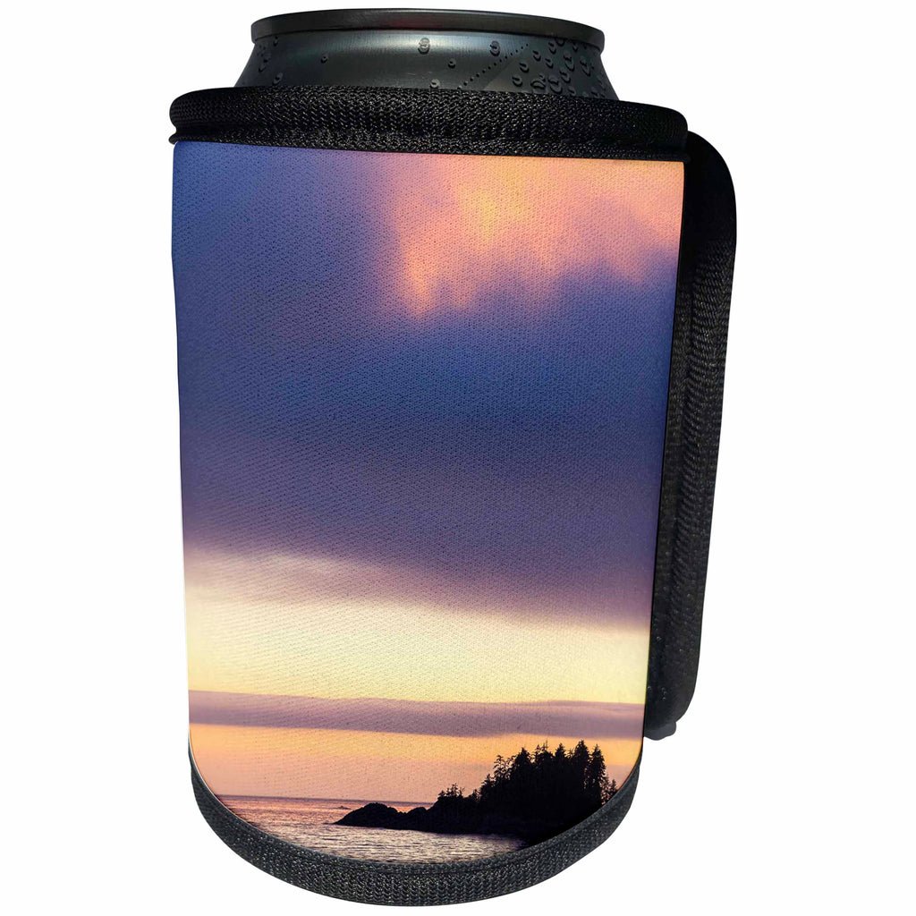3dRose Elysium Photography - Seascape - Sunset over Clayoquot Sound, British Columbia - Can Cooler Bottle Wrap (cc_289568)