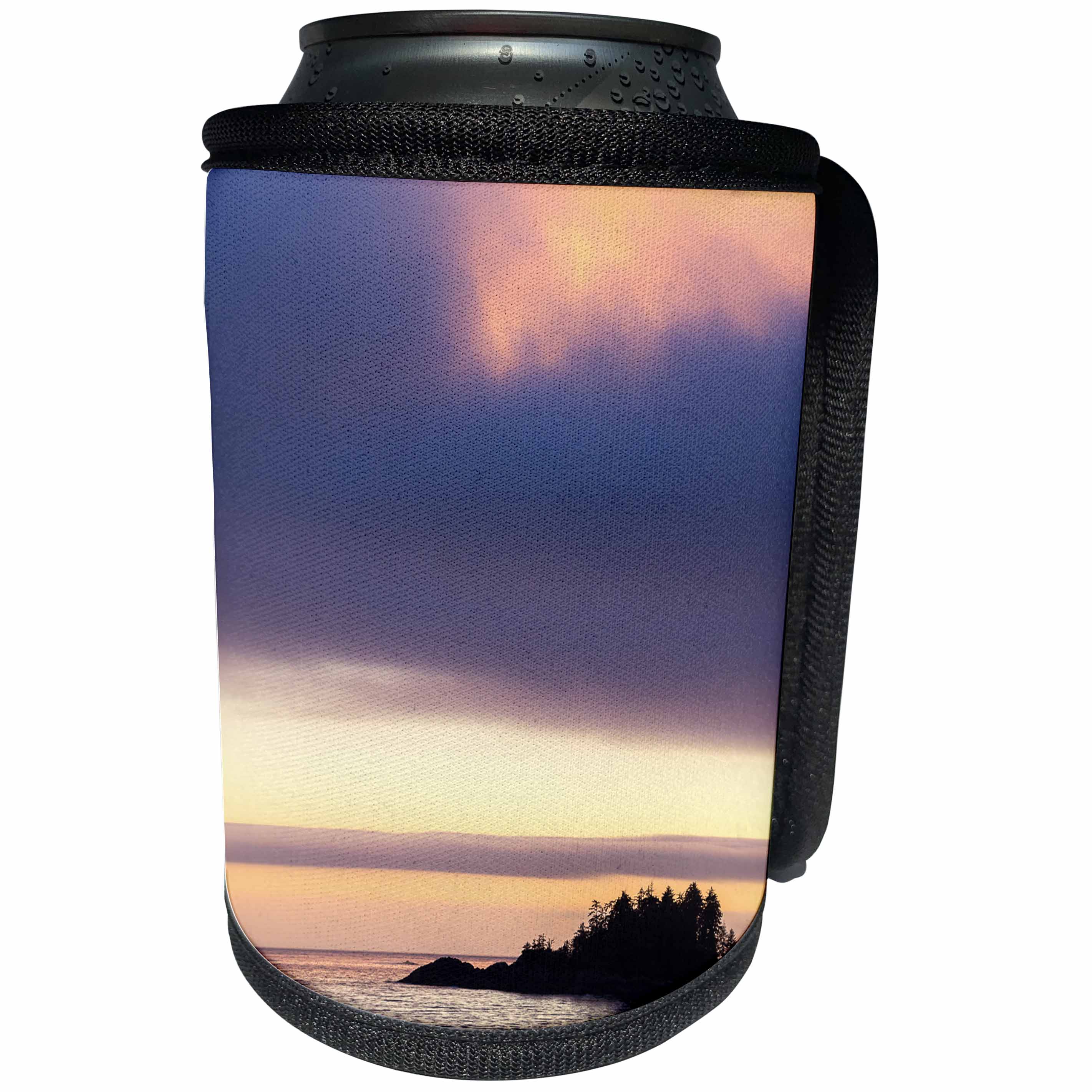 3dRose Elysium Photography - Seascape - Sunset over Clayoquot Sound, British Columbia - Can Cooler Bottle Wrap (cc_289568)