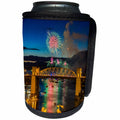 3dRose Elysium Photography - Fireworks - Fireworks over Burrard St. Bridge, Vancouver, British Columbia - Can Cooler Bottle Wrap (cc_289574)