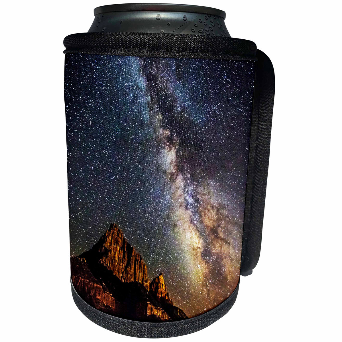 3dRose Elysium Photography - Landscape - Milky Way over Zion National Park, Utah - Can Cooler Bottle Wrap (cc_289587)