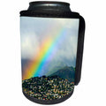 3dRose Elysium Photography - Landscape - Rainbow on Diamond Head, Oahu, hawaii - Can Cooler Bottle Wrap (cc_289622)