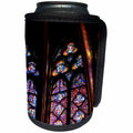 3dRose Elysium Photography - Architecture - Stained glass in La Sainte-Chapelle, Paris - Can Cooler Bottle Wrap (cc_289632)