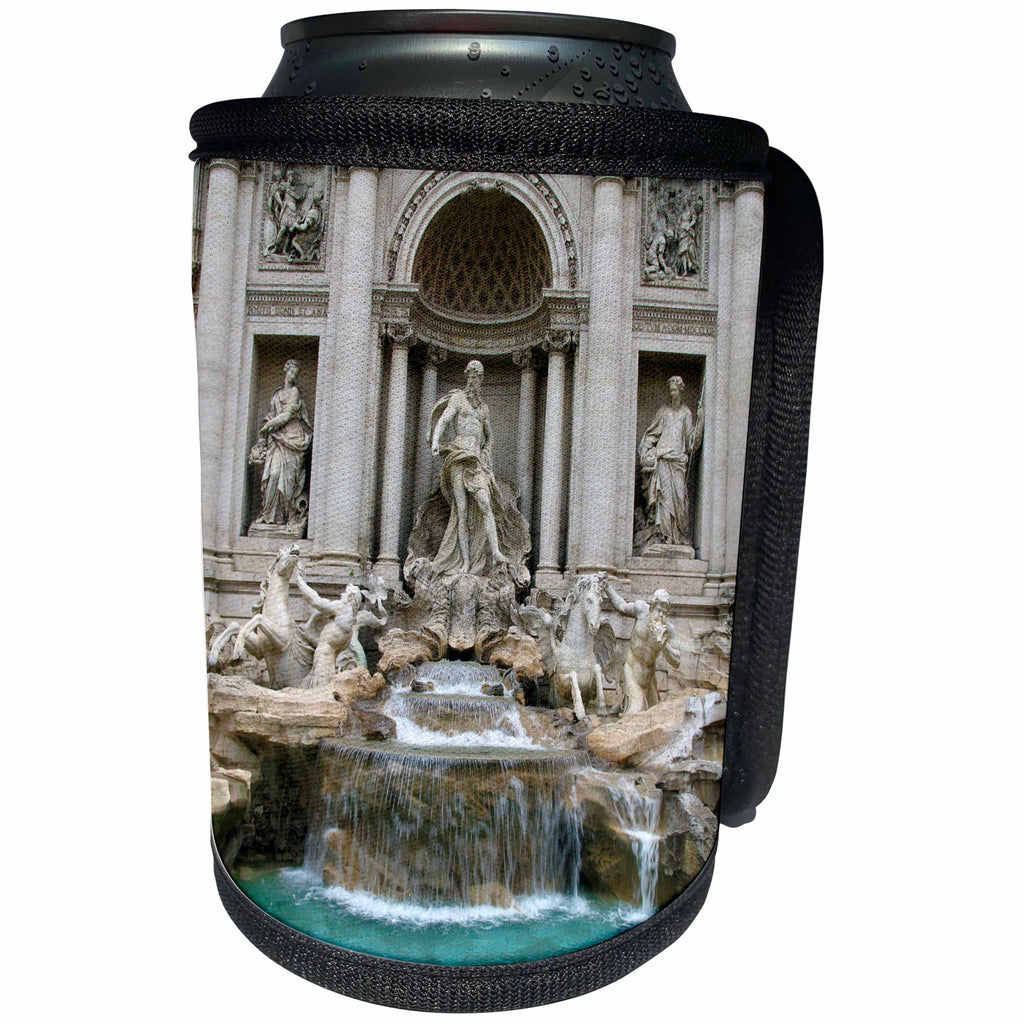 3dRose Elysium Photography - Architecture - Trevi Fountain, Rome, Italy - Can Cooler Bottle Wrap (cc_289636)
