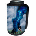 3dRose Erica Wexler - Space - Galaxy Girl in A Grass Field - Can Cooler Bottle Wrap (cc_289642)
