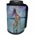3dRose Erica Wexler - Ocean - Goddess on A Seahorse - Can Cooler Bottle Wrap (cc_289648)