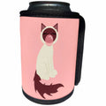 3dRose Janna Salak Designs Cats - Bubblegum Cat - Can Cooler Bottle Wrap (cc_289666)