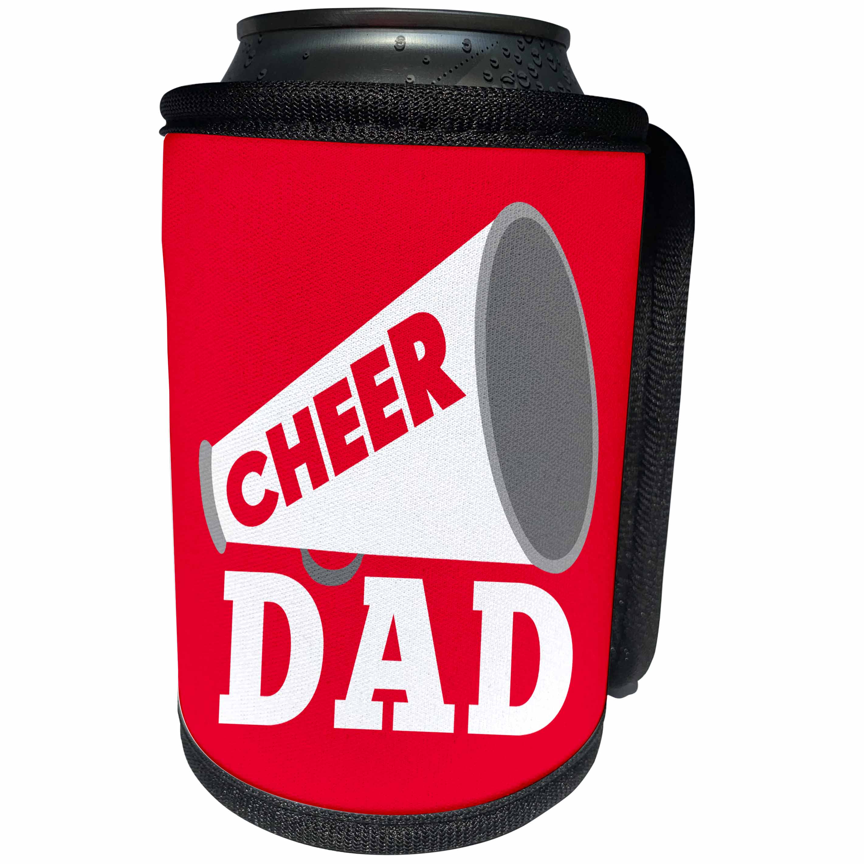 3dRose Janna Salak Designs Sports - Cheer Dad - Can Cooler Bottle Wrap (cc_289668)