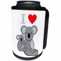 3dRose Janna Salak Designs Australian Animals - I Love Koalas - Can Cooler Bottle Wrap (cc_289669)