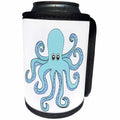 3dRose Janna Salak Designs Under the Sea - Blue Octopus - Can Cooler Bottle Wrap (cc_289671)