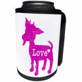 3dRose Janna Salak Designs Farm Animals - I Love Goats - Can Cooler Bottle Wrap (cc_289672)