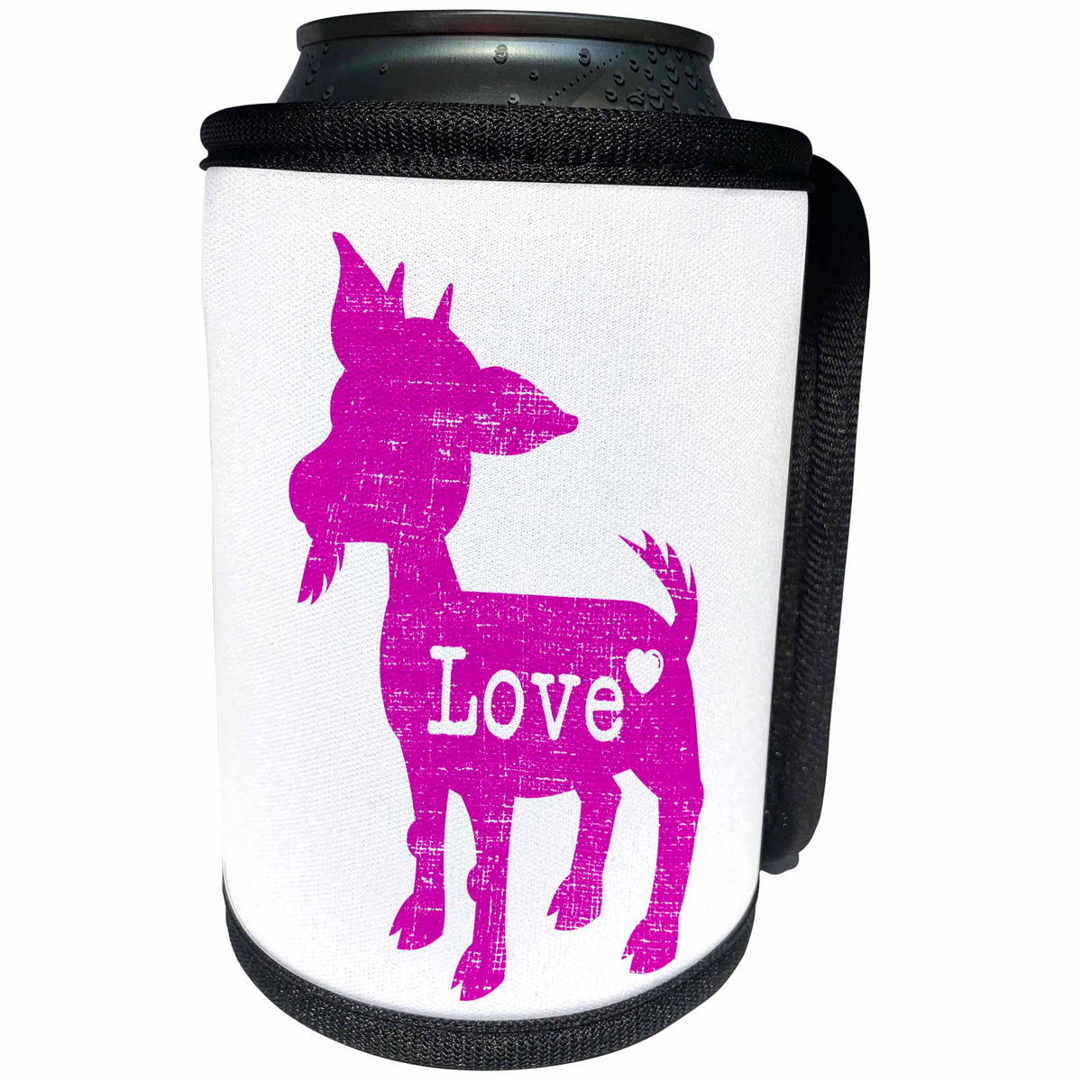3dRose Janna Salak Designs Farm Animals - I Love Goats - Can Cooler Bottle Wrap (cc_289672)