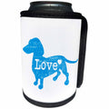 3dRose Janna Salak Designs Dogs - I Love Dachshunds - Can Cooler Bottle Wrap (cc_289673)
