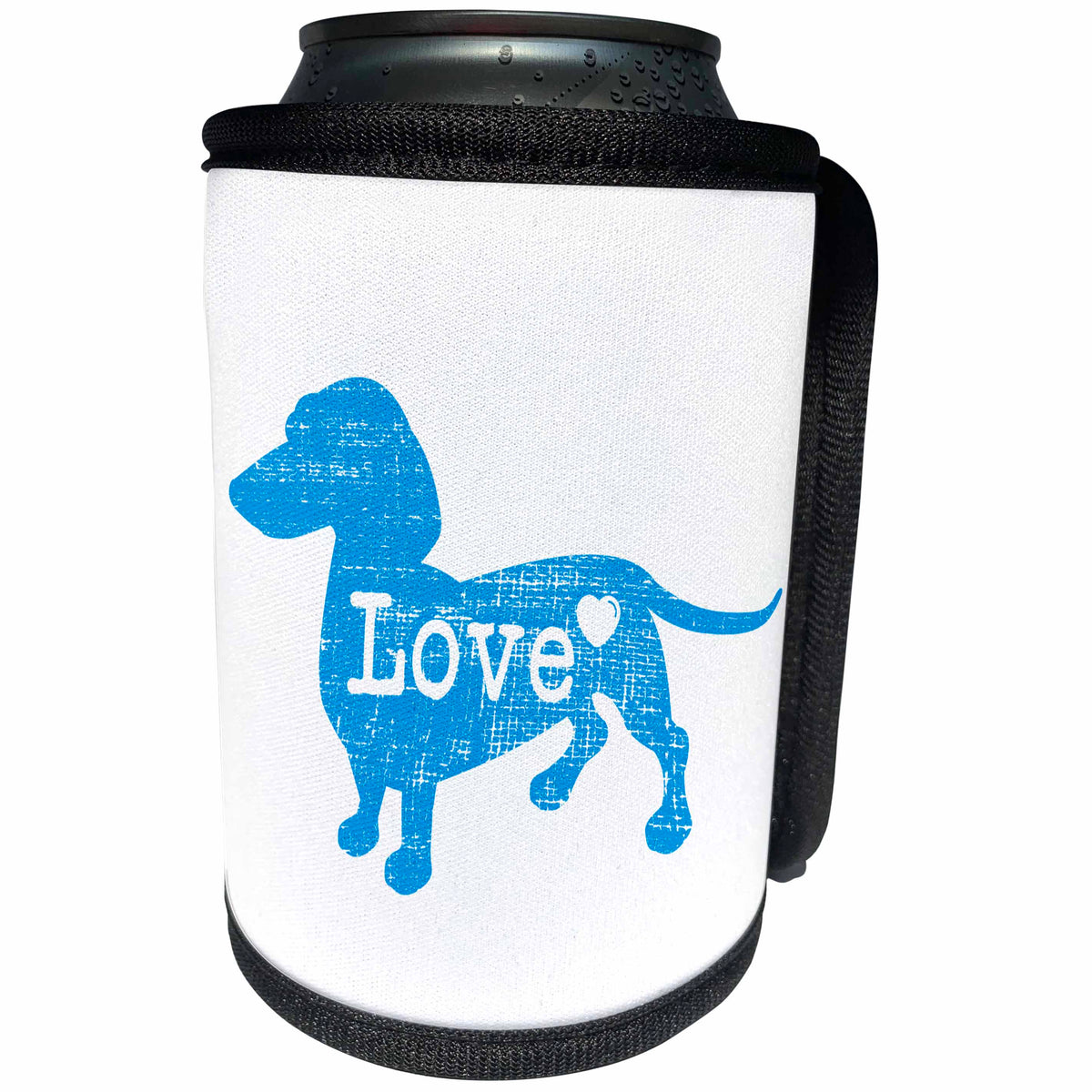 3dRose Janna Salak Designs Dogs - I Love Dachshunds - Can Cooler Bottle Wrap (cc_289673)