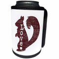 3dRose Janna Salak Designs Text Art - I Love Squirrels - Can Cooler Bottle Wrap (cc_289674)