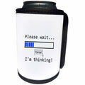 3dRose Uta Naumann Sayings and Typography - Funny Computer Software Bug Illustration - Click on the Button - White - Can Cooler Bottle Wrap (cc_289905)