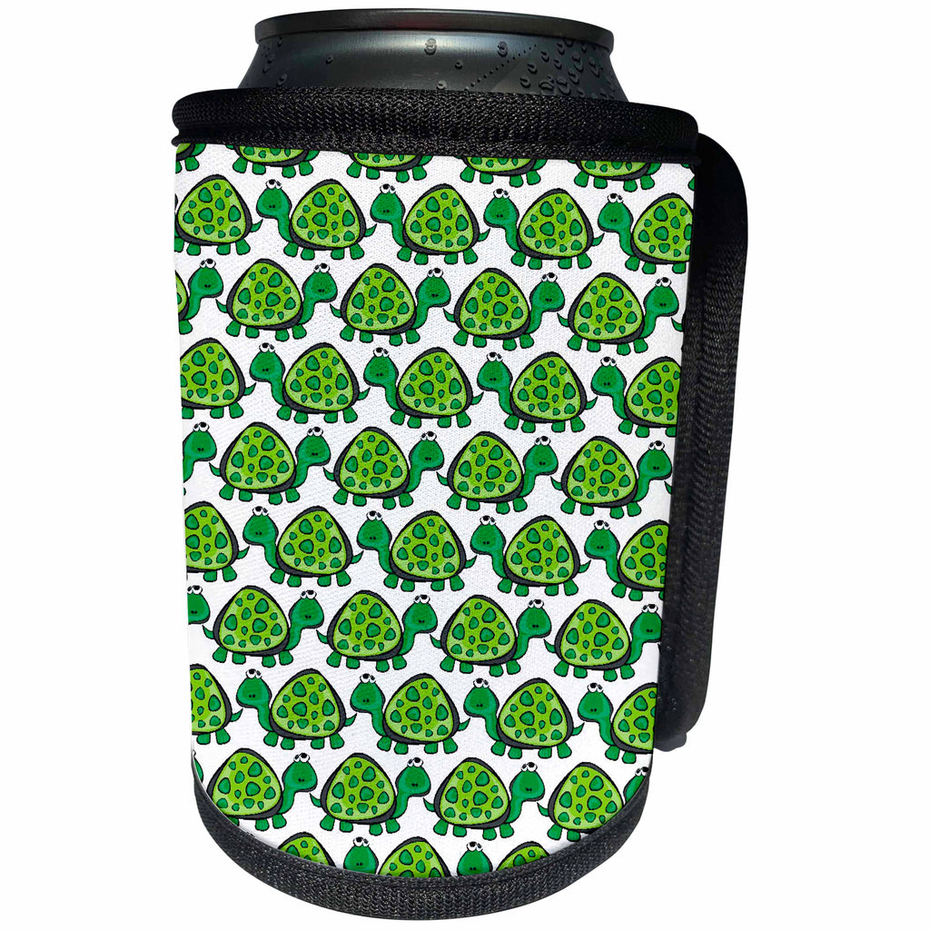 3dRose TNMGraphics Animals - Green Turtles - Can Cooler Bottle Wrap (cc_28992)