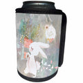 3dRose Uta Naumann Sayings and Typography - Cute Pastel Watercolor Animal Illustration - Bunny - Easter Wishes - Can Cooler Bottle Wrap (cc_289946)