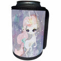 3dRose Uta Naumann Sayings and Typography - Cute Girly Flower Unicorn Illustration Typography - Little Princess - Can Cooler Bottle Wrap (cc_289973)