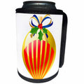 3dRose TNMGraphics Christmas - Gold and Red Ornament - Can Cooler Bottle Wrap (cc_28998)