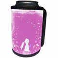 3dRose Uta Naumann Sayings and Typography - Cute Pink Watercolor Animal Bunny Illustration - I Miss You - Can Cooler Bottle Wrap (cc_290005)