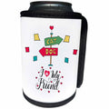 3dRose Animal Cat Dog Illustration Typography - I Love My... - Can Cooler Bottle Wrap (cc_290196)